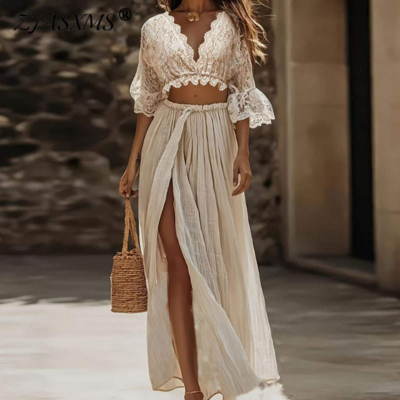 Formal Attire Woman - Bohemian dameskledingset van twee delen, sexy