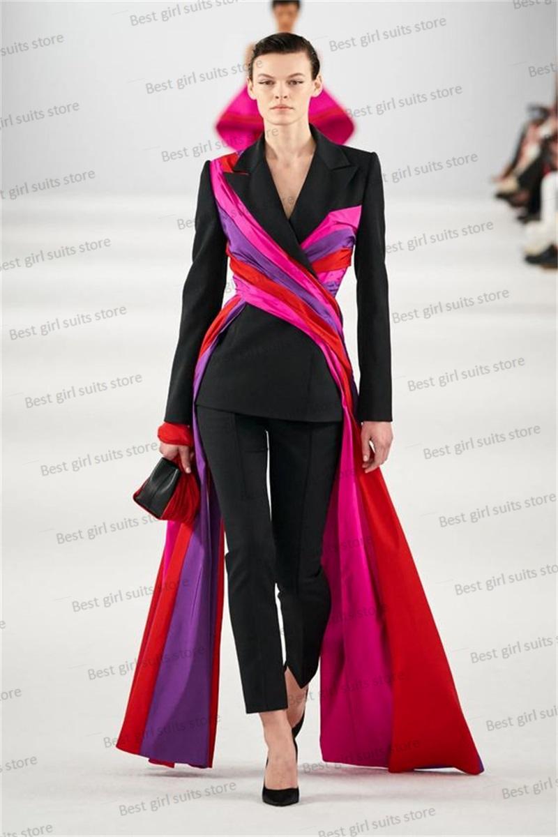 Women'S Formal Wear For Wedding Guest - Catwalk Damespak Set Blazer + Broek