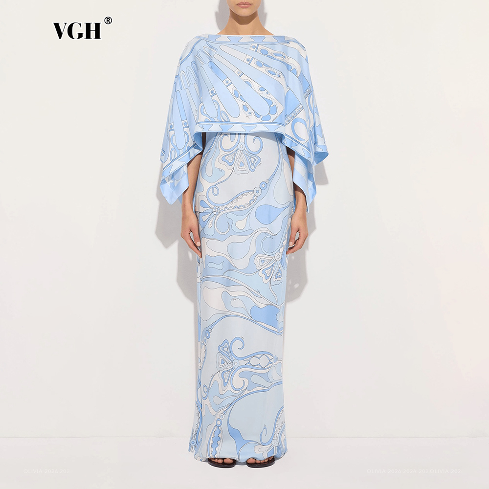 VGH Lichtblauwe abstracte prin - Formal Attire Woman recensie en prijs