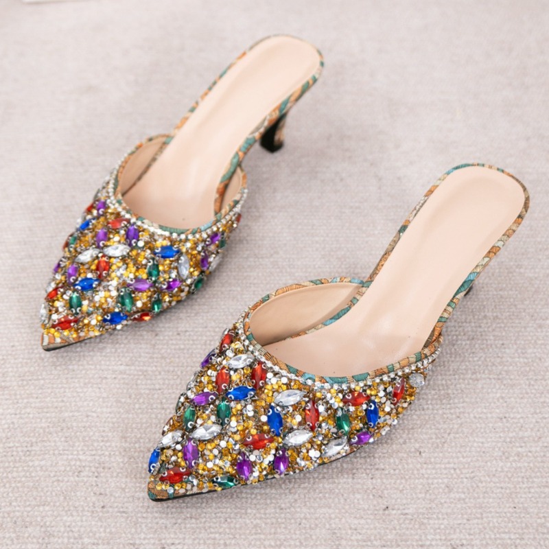 Luxe Strass Kitten Hak Slipper - Kitten Heel Women recensie en prijs