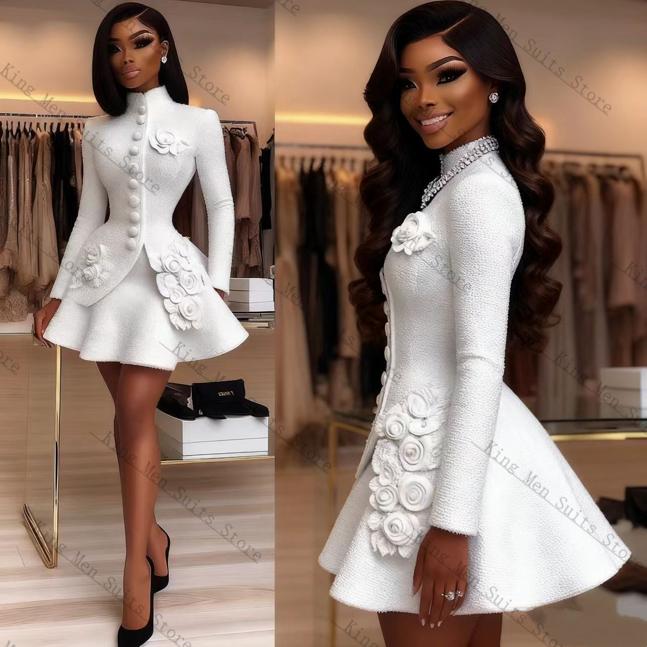Luxe Witte Vrouwen Pak Set 2 S - Women'S Formal Wear For Wedding Guest recensie en prijs