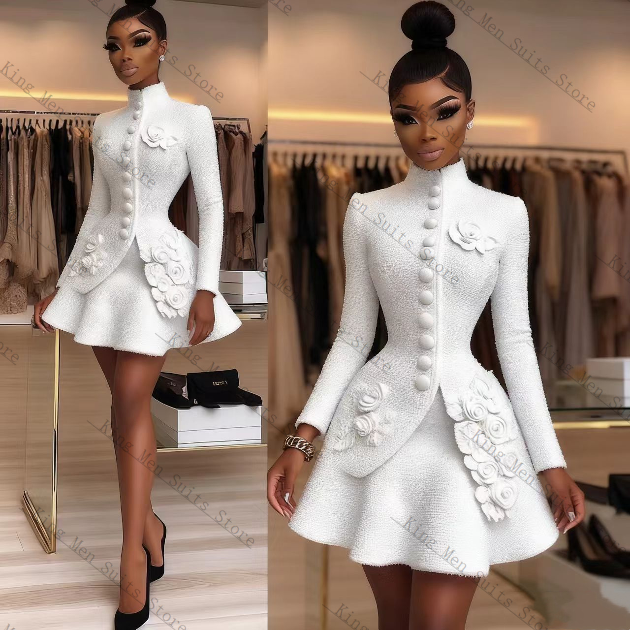 Luxe Witte Vrouwen Pak Set 2 S - Women'S Formal Wear For Wedding Guest recensie en prijs