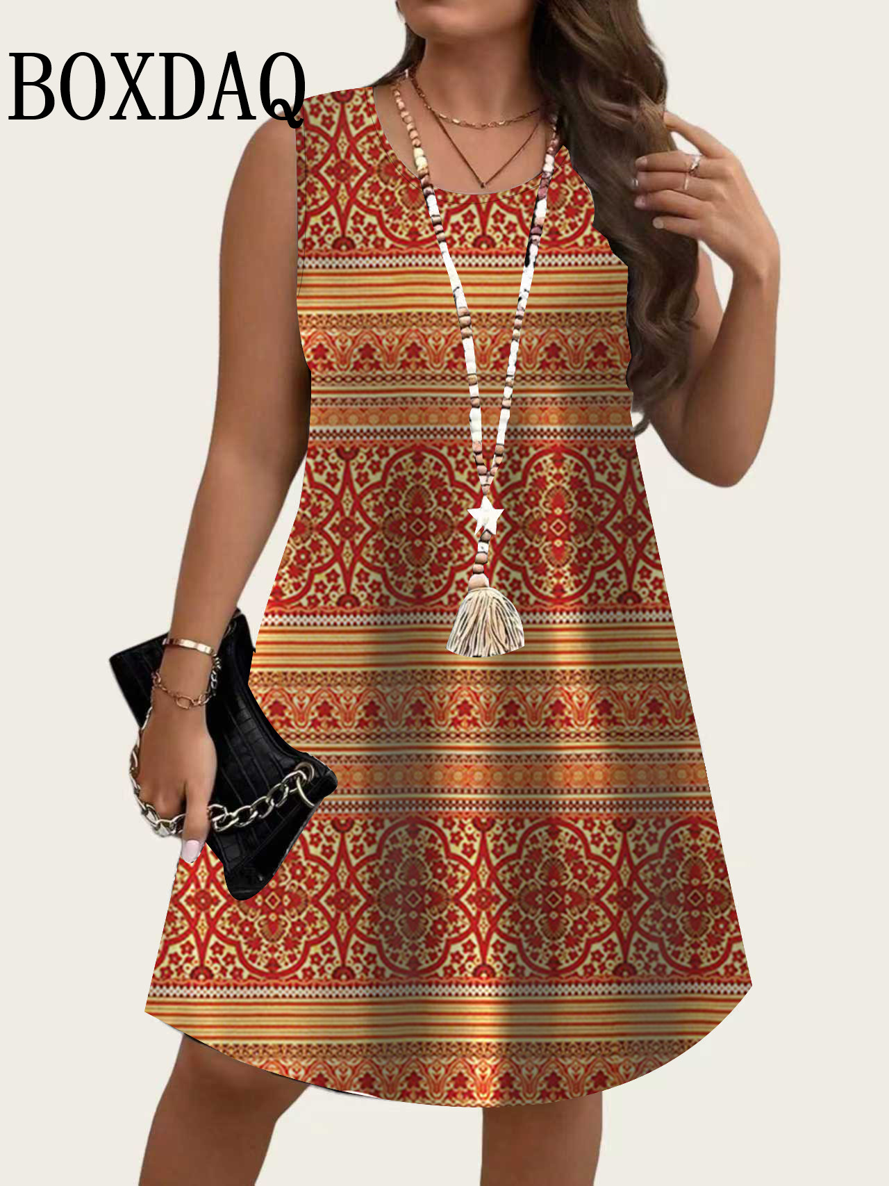 2026 Zomer Nieuwe Dames Mouwlo - Shift Dress Sleeveless recensie en prijs