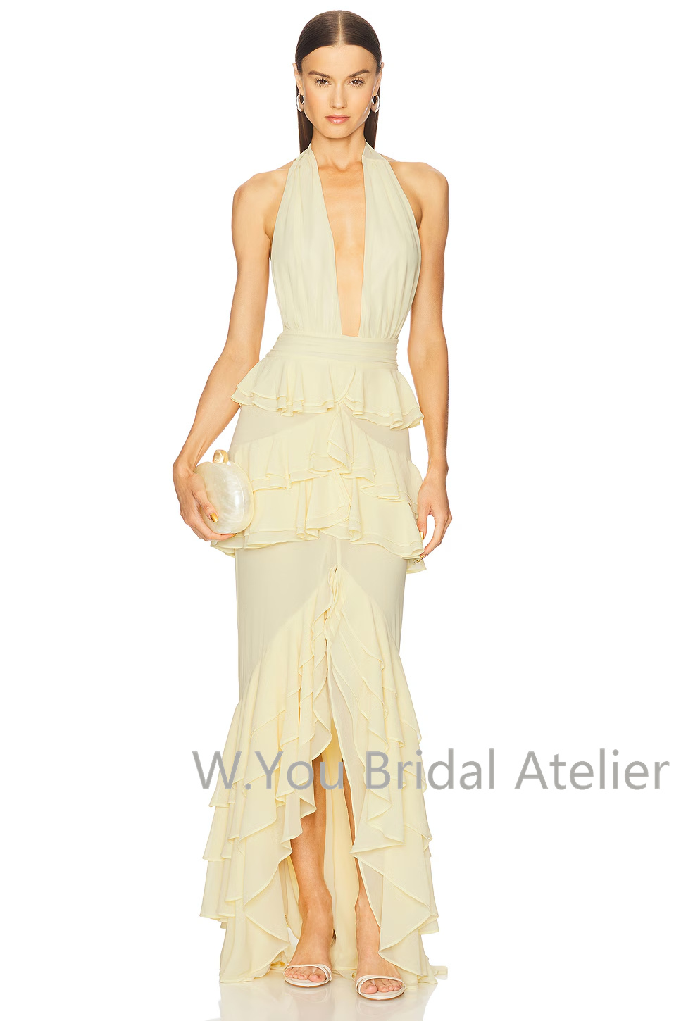 Avondjurken Diepe V-hals Halte - Women'S Formal Wear For Wedding Guest recensie en prijs