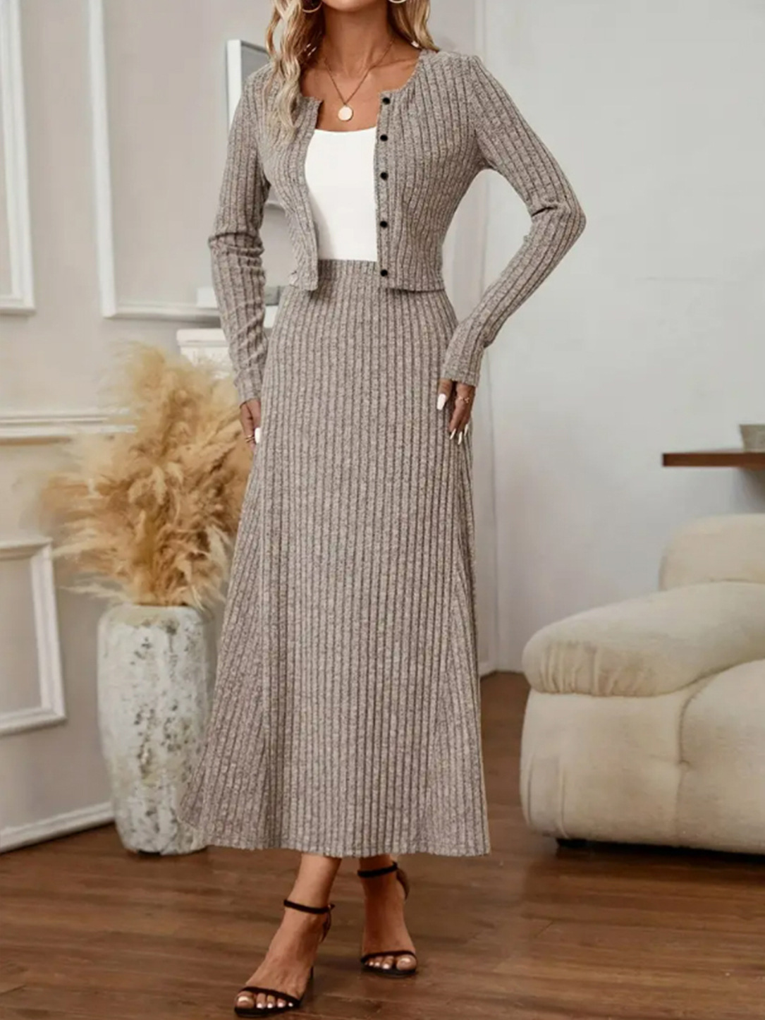 Vrouwen gebreide rib gebreide  - Women'S Formal Wear Cardigan recensie en prijs