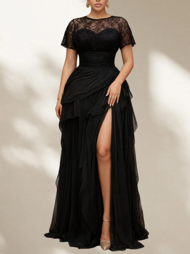 Elegante Plus Size kant-en-mes - Women Formal Wear Dress recensie en prijs