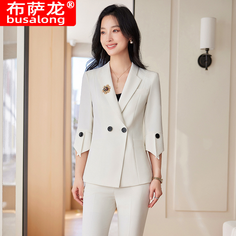 Lente zomer nieuwe gele pakset - Yellow Formal Wear Women recensie en prijs