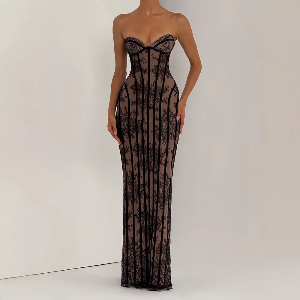 Strapless bodycon maxi jurk vo - Women Formal Wear Dress recensie en prijs