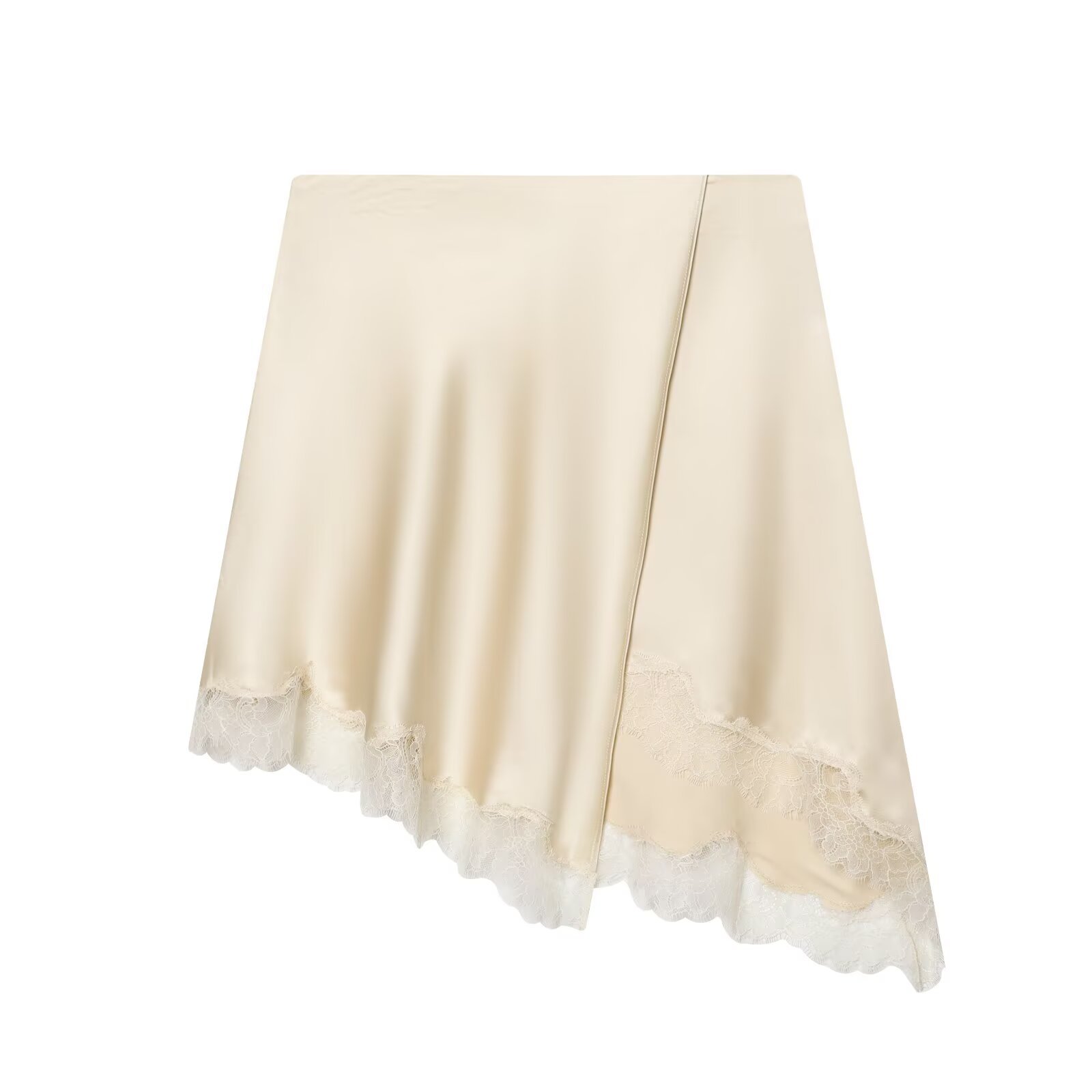 Elegante satijnen rok met kant - Yellow Formal Wear Women recensie en prijs