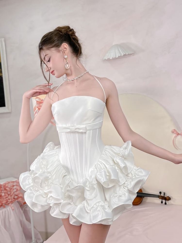 Women Pink White Lace-up Dress - Shift Dress Sleeveless recensie en prijs