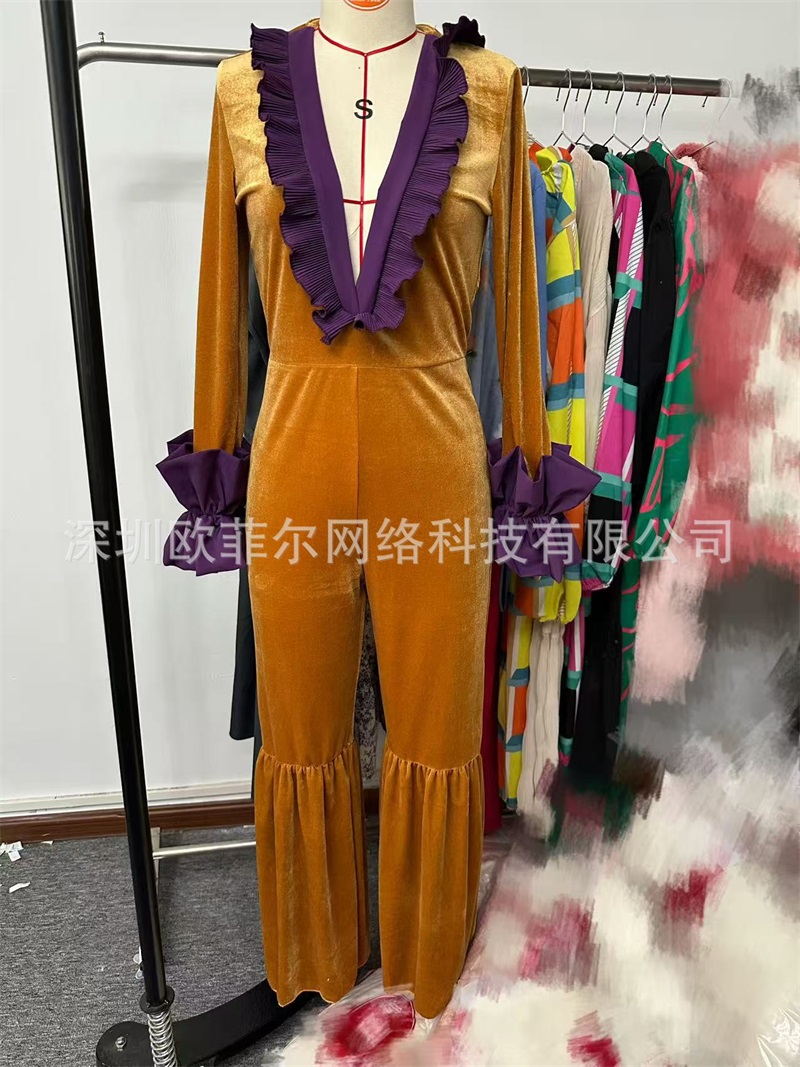 Geel Paars Fluwelen Dames Jump - Yellow Formal Wear Women recensie en prijs