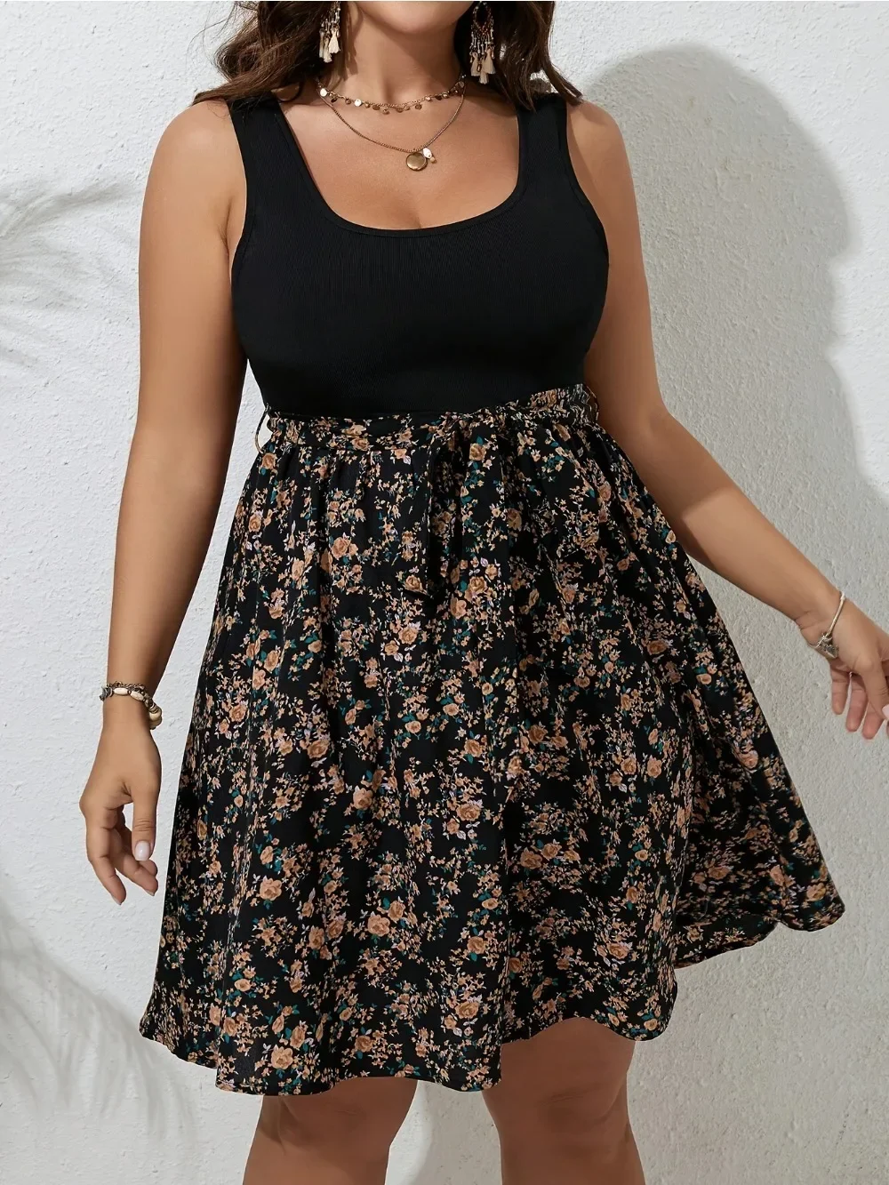 Plus Size Jurk Zomer Gebreide  - Shift Dress Sleeveless recensie en prijs