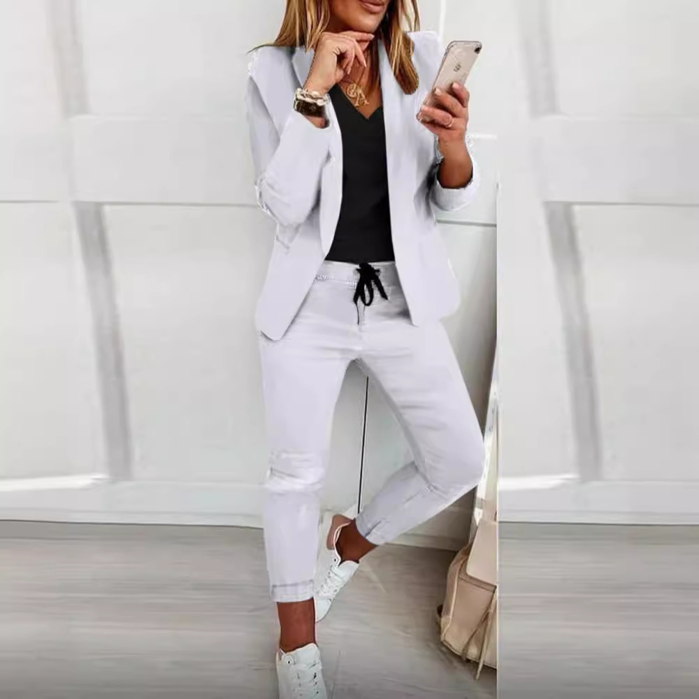 Dames monochroom casual pak te - Monochrome Suit Set recensie en prijs