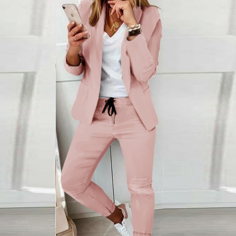 Dames monochroom casual pak te - Monochrome Suit Set recensie en prijs